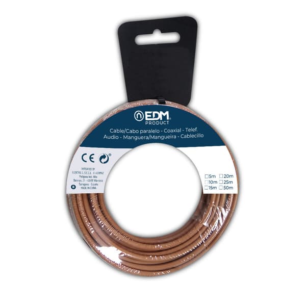 EDM 28602 parallellgränssnittskabel brun 25m