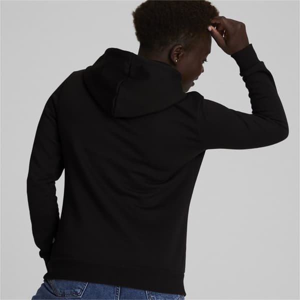 PUMA essential small logo hoodie sort