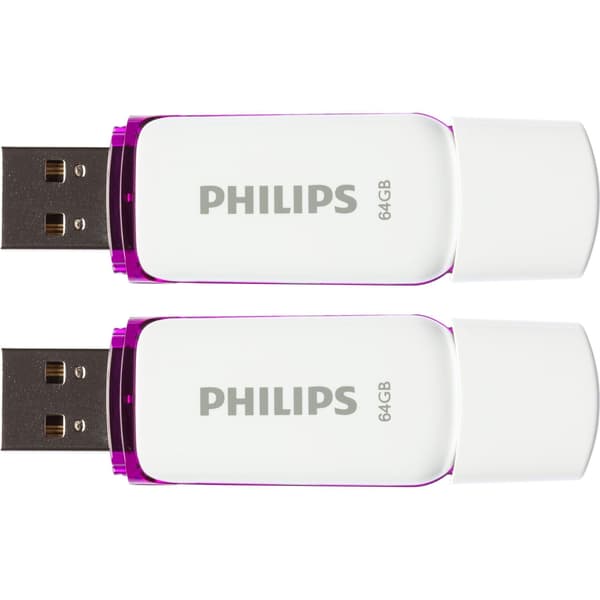 Philips USB 2.0 2-Pack 64GB Taikaviolet