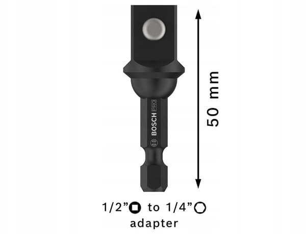 Bosch socket adapter 1/2 inch Silver