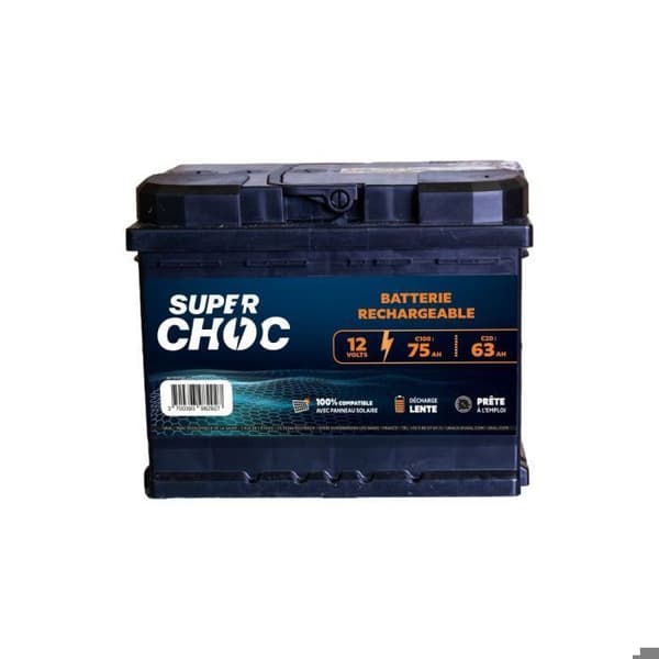 superchoc laptopbatteri 63ah 12v sort