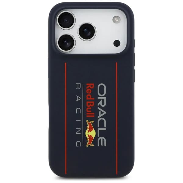 Red Bull oversize vertical logo silikonfodral MagSafe i navy blå
