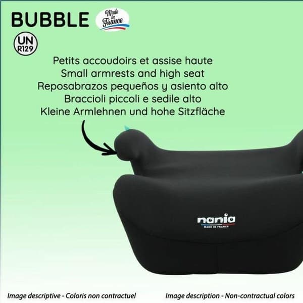 Nania Bubble Isofix sort bilsæde med Isofix-system