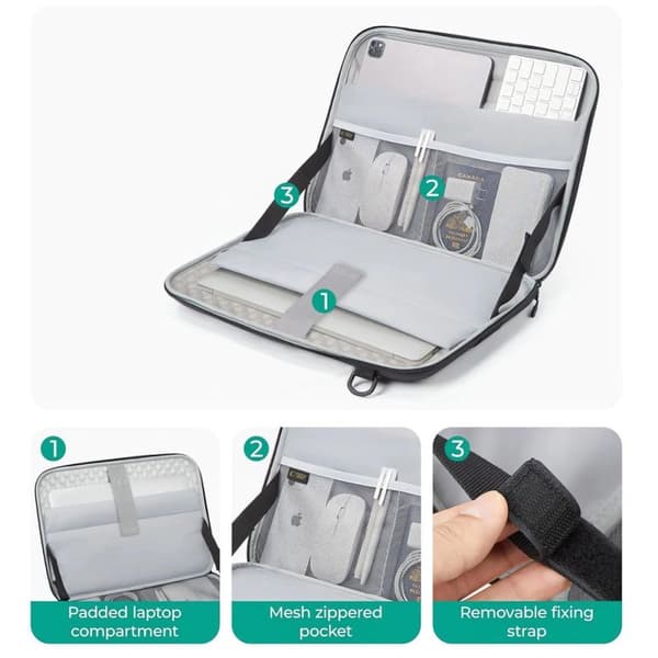Tech-Protect Ranger-X Tactical Laptop Case Musta 13-14 tuumaa