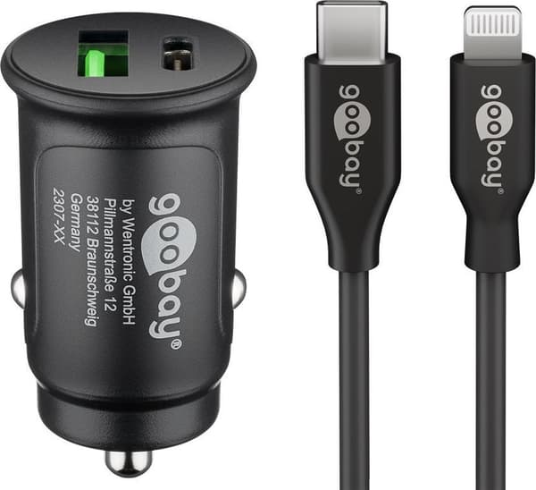 Goobay Chargeur Compact USB-C 27W noir