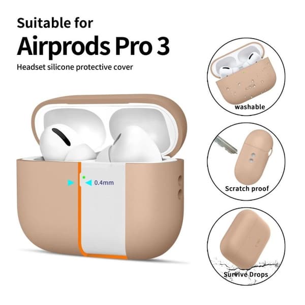 Tech-Protect silikoneetui AirPods Pro 3 Caffe Latte