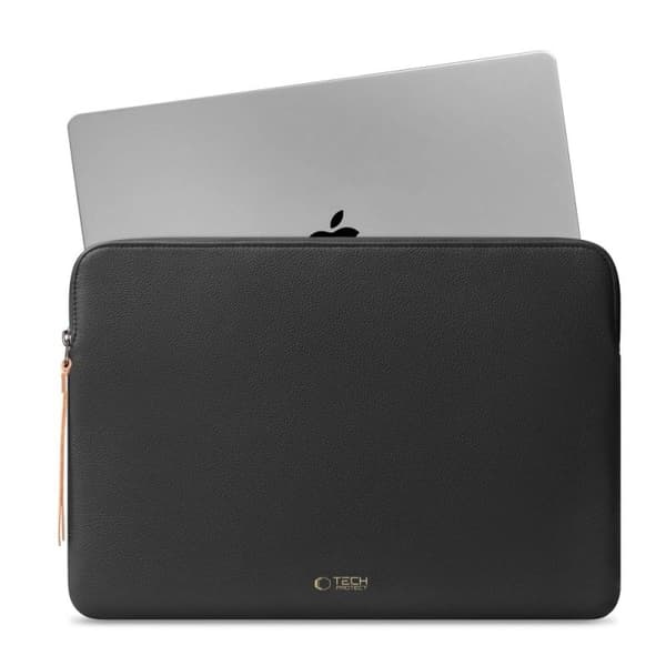 Tech-Protect fleece laptop sleeve sort 15-16 tommer