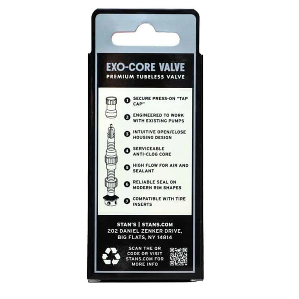 Stan's Exo-Core tubelessventiler svart