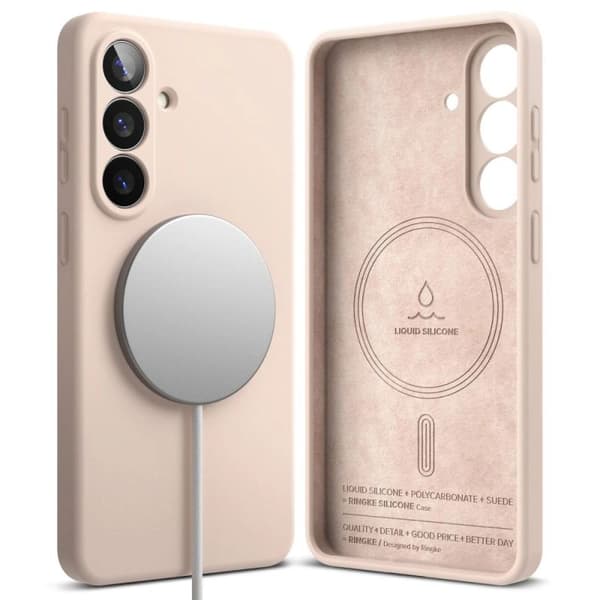 Ringke silikone magnetisk telefoncover i rosa til Samsung Galaxy S26+