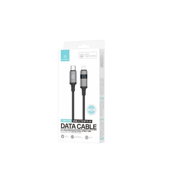 Techancy Tb1801 USB-A til Lightning kabel 1,5 m med LED-display