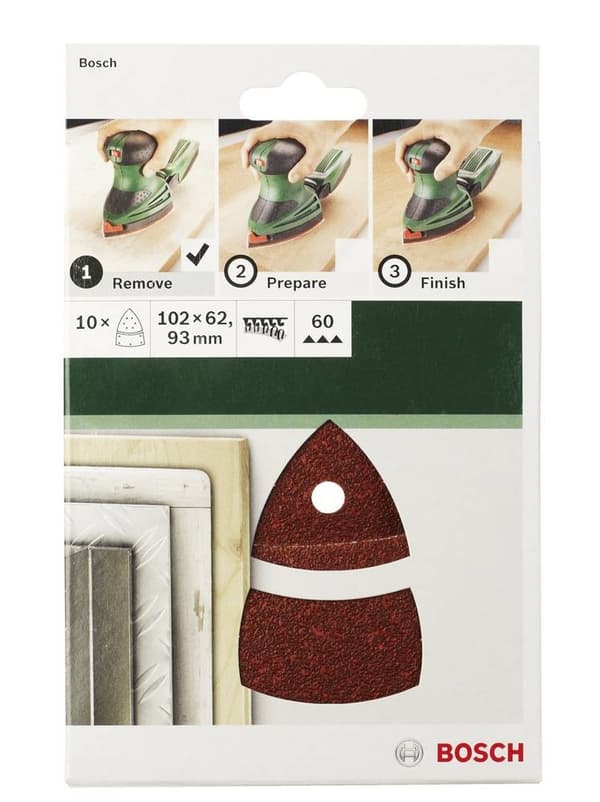 Bosch sandpapper 2609256A61 grit 40 10-pack
