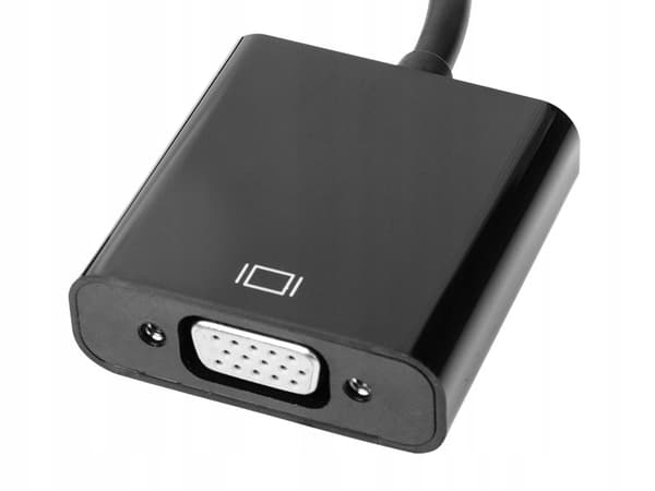 Quer USB-adapter USB-A til VGA kom0984 sort