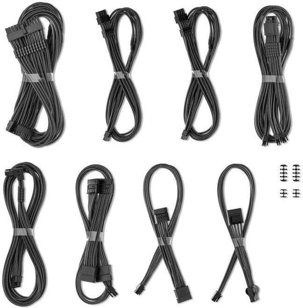 CableMod C-Series Pro ModMesh 65 cm karbonfärgade kablar