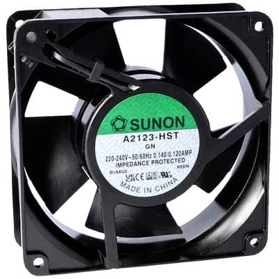 Sunon A2123-HBL aksialventilator 190,24 m³/h sort