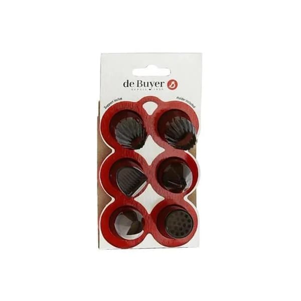 De Buyer spritspåsar set 6 plast transparent