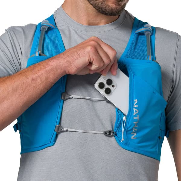 Nathan Pinnacle Breeze 4L Hydration Backpack Elektrisk Blå/Reflekterende Sølv
