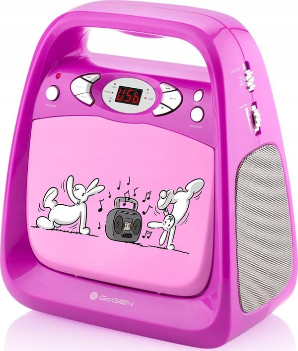GoGen haut-parleur fun rose avec microphone inclus