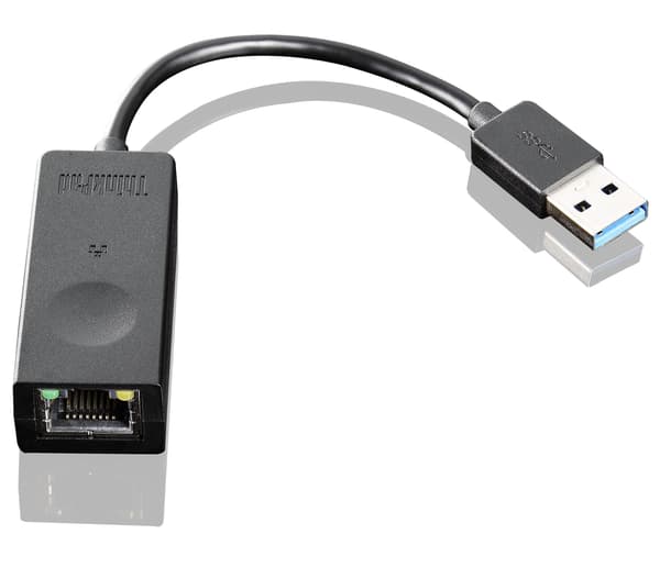 Lenovo 03X6840 Ethernet USB-adapter 1000 Mbps sort