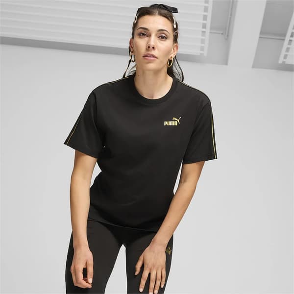 PUMA essentials tape minimal gold musta