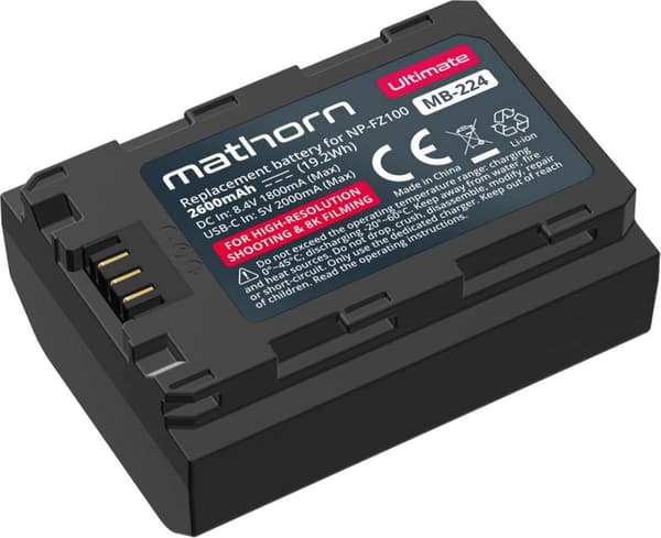 Mathorn MB-224 2600mAh batteri sort