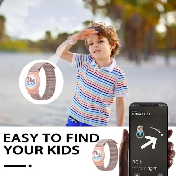 Tech-Protect nylonarmbånd til AirTag 1/2 rosa
