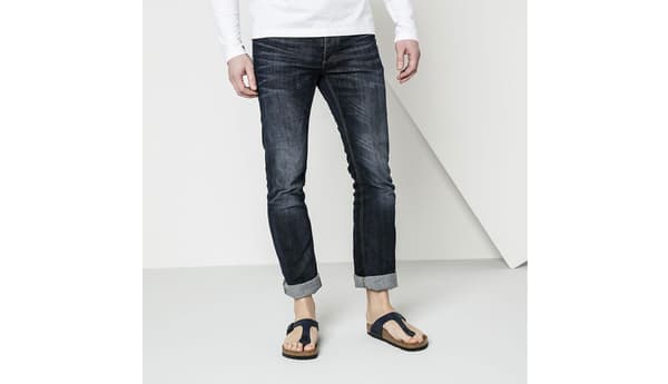 Birkenstock Gizeh blå smal passform