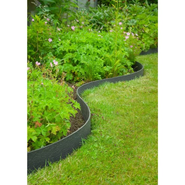 nature garden edging 0.12x12 m svart