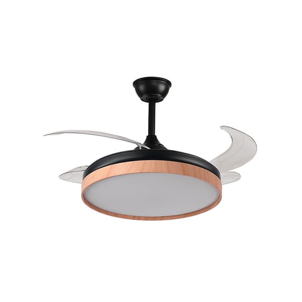 bel-air-home COSMOS MINI loftventilator sort/træ 48W LED