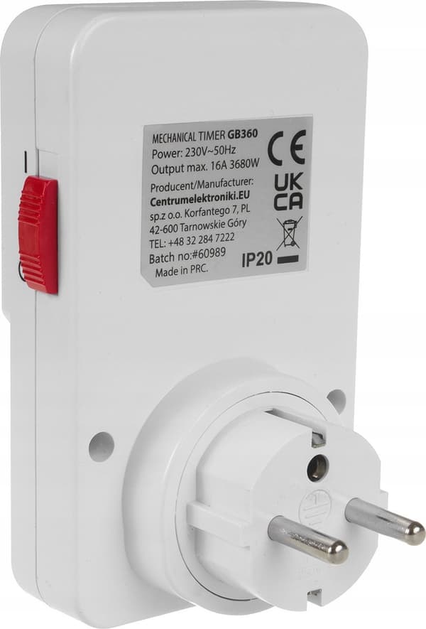 GreenBlue gb360 e mekanisk timer switch hvid 48 programmer