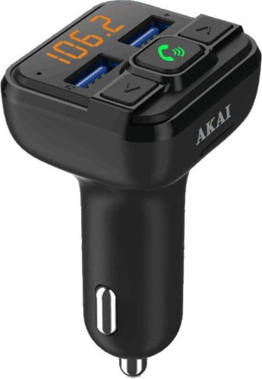 Akai FMT-20BT Bluetooth FM-sender med sort farve