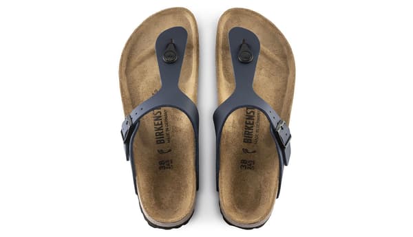 Birkenstock Gizeh blå smal pasform