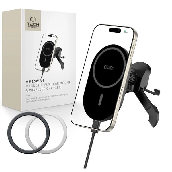 Tech-Protect mm15w-v6 magnetisk bilholder sort