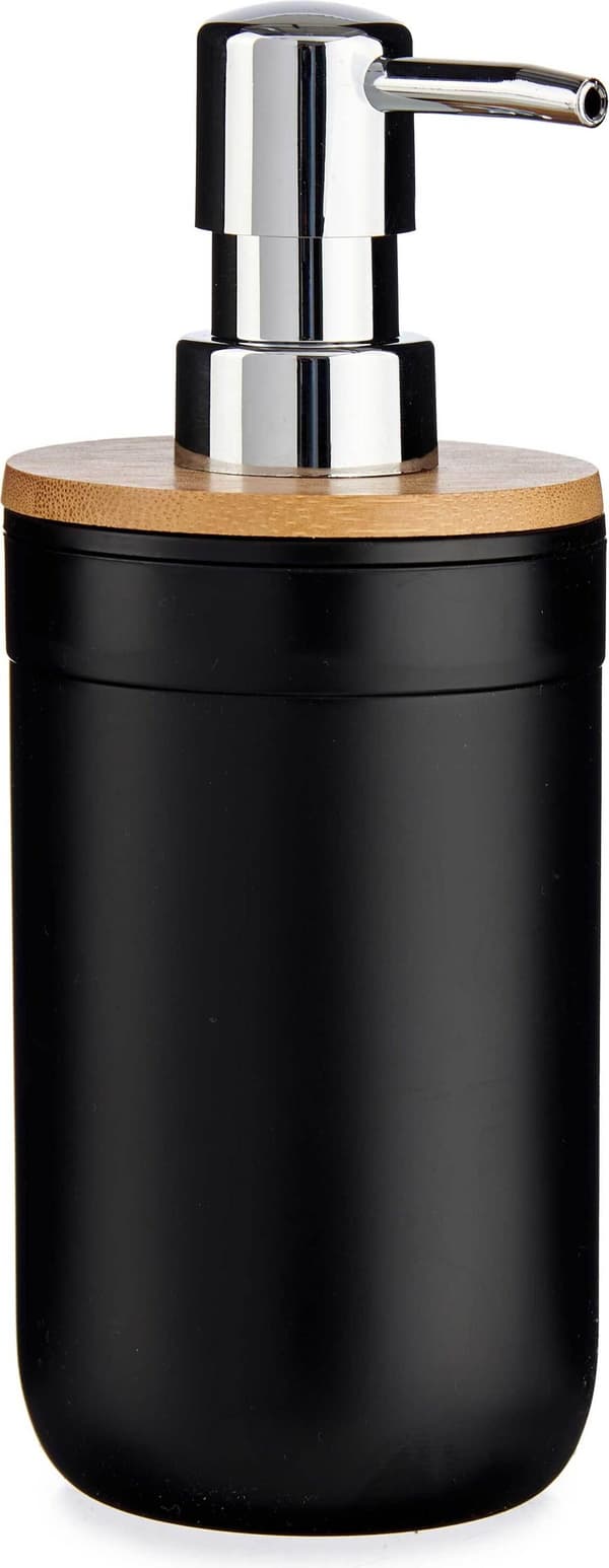 Berilo Distributeur de savon - Noir et Bambou, 350 ml