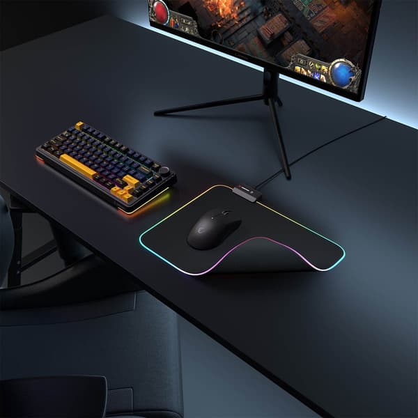 Rampage mp-23 RGB musemåtte sort 252x328mm