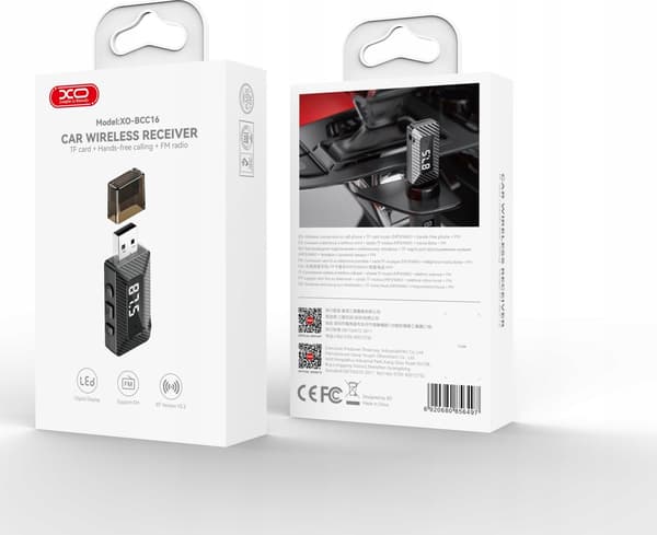 XO bcc16 FM-lähetin Bluetooth 5.3 musta