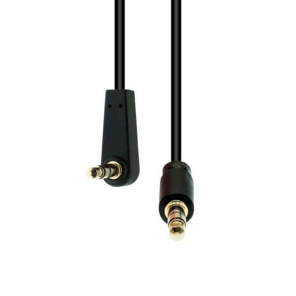 ProXtend m3sa-005 Mini-Jack 3-Pin Angled Slim Kabel 0.5m Svart