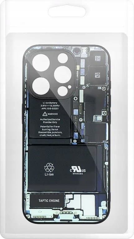 oem design 1 iPhone 15 Plus sort TPU og hærdet glas