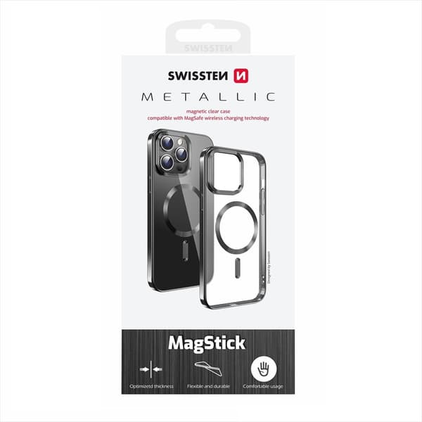 Swissten Clear Jelly Magstick Metallic Transparent/Sort