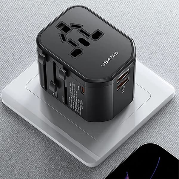 USAMS T59 matkaliitin 20W 4i1 2xUSB ja 1xUSB-C