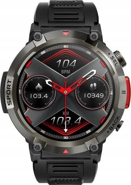 Giewont VT140-1 Smartwatch med sort silikonerem