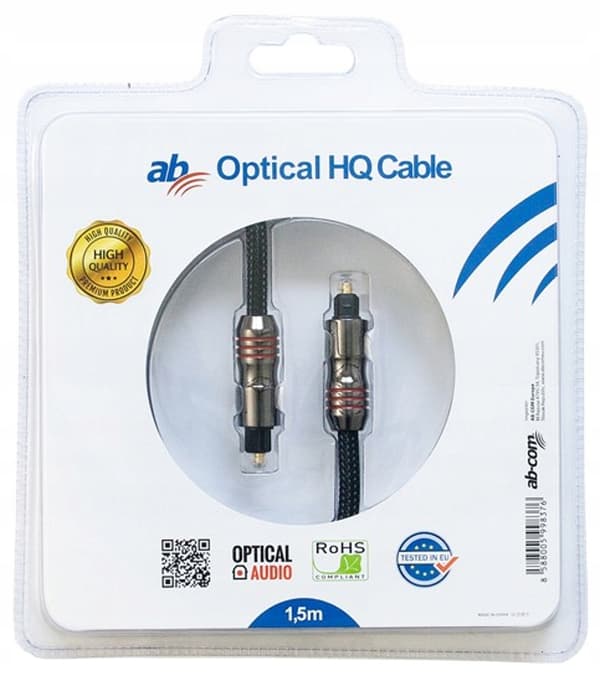 abcom kab ab hq optic 1,5m optisk lydkabel 1,5 m