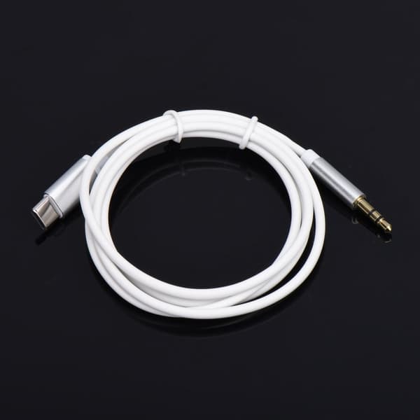 partner-telecom audio adapter USB-C till 3.5mm vit 120 cm