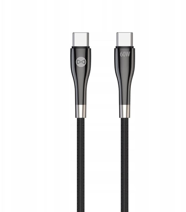 techonic sleek USB-C kabel 60W 2m svart