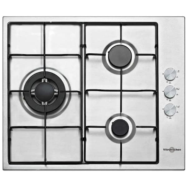 Vitrokitchen EN630LIN gaskogeplade 60cm i rustfrit stål