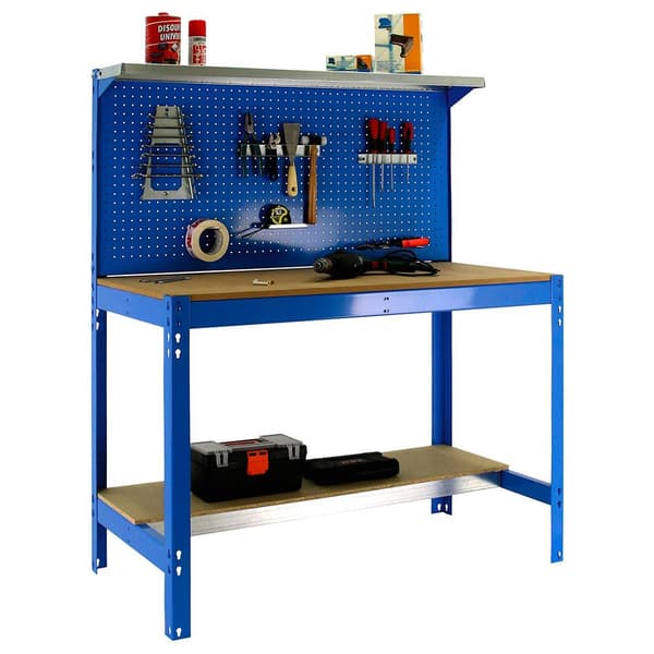 Simonrack bt3 900 arbetsbänk blå/trä