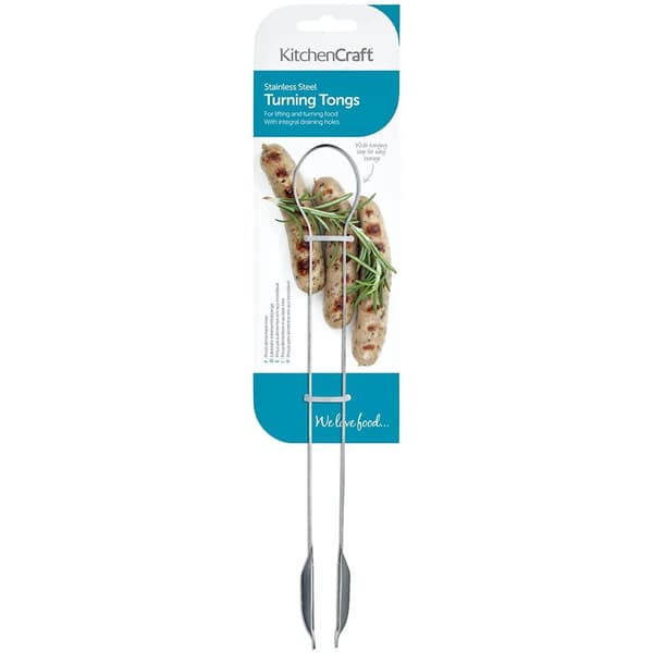 Craft kitchencraft køkkentang i rustfrit stål 24 cm sølv