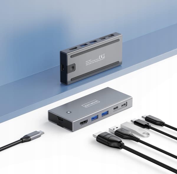 Zenwire MC501 hub USB-C 8 TB alumiini hopea