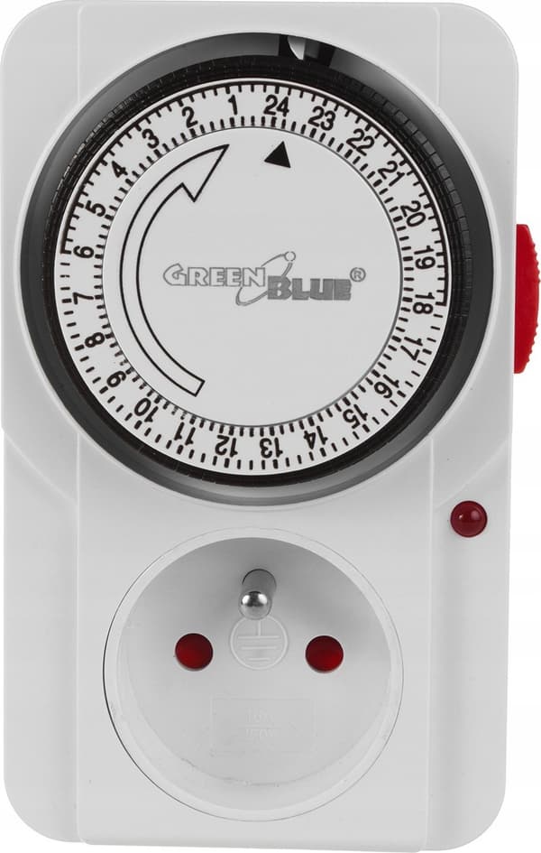 GreenBlue gb360 e mekanisk timer switch hvid 48 programmer