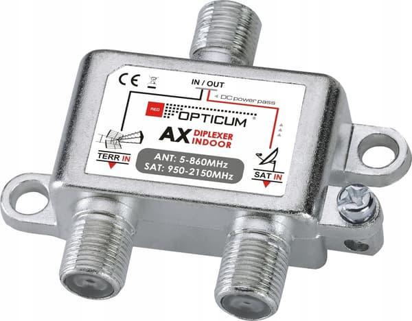 Opticum diplexer indendørs 1 sat 1 dvb-t