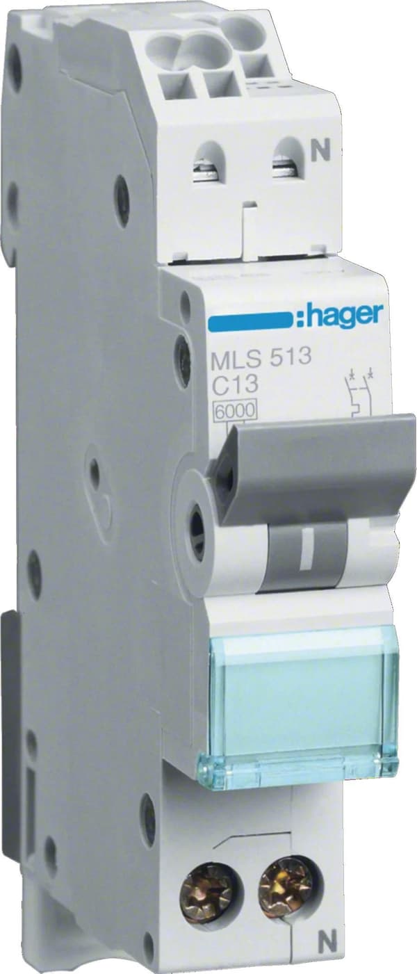 Hager ls-schalter 1p+n 13a-c 6ka1ple